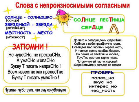 Непроизносимые согласные (прелестный)